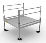 5x5 Pathway 3G Ramp System platform with two handrails.