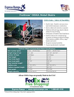 Fortress OSHA Step systems metal stairs