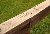 wooden handrails often have splinter dangers